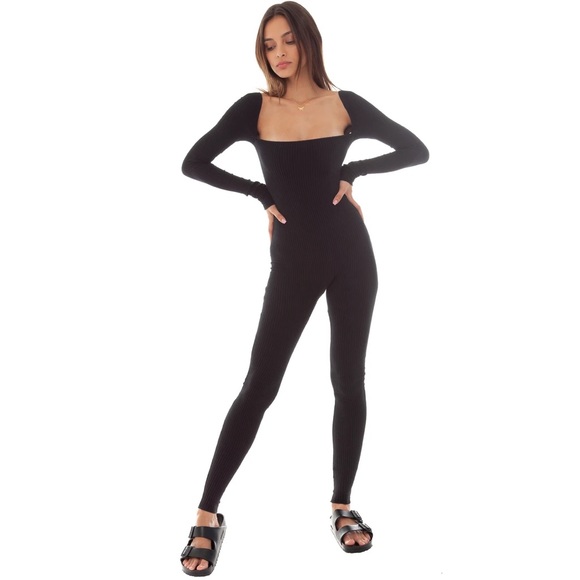 ARE YOU AM I Pants - Are You Am I Anke black Catsuit/jumpsuit size L